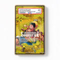 MONKEY D. LUFFY 015 2ND ANNIVERSARY SET One Piece Cards Custom Art Display Cases - PSA Slab Case - Front View