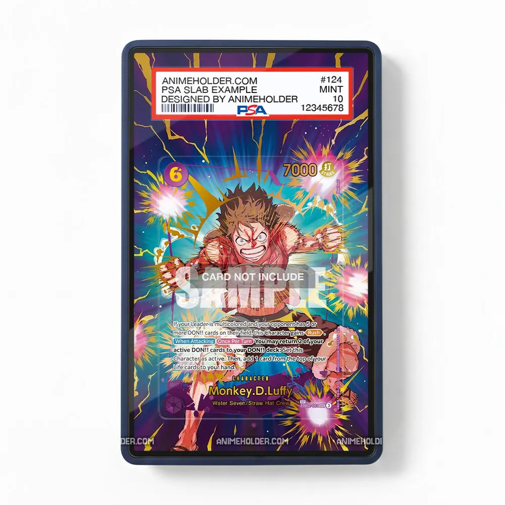 MONKEY D. LUFFY 061 PRB02 Pokemon Cards Custom Art Display Cases - PSA Slab Case - Front View