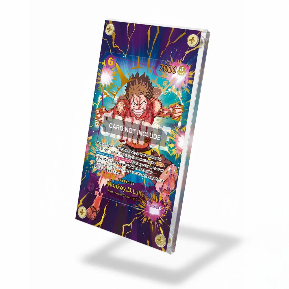 MONKEY D. LUFFY 061 PRB02 Pokemon Cards Custom Art Display Cases - Screws Case - Side View
