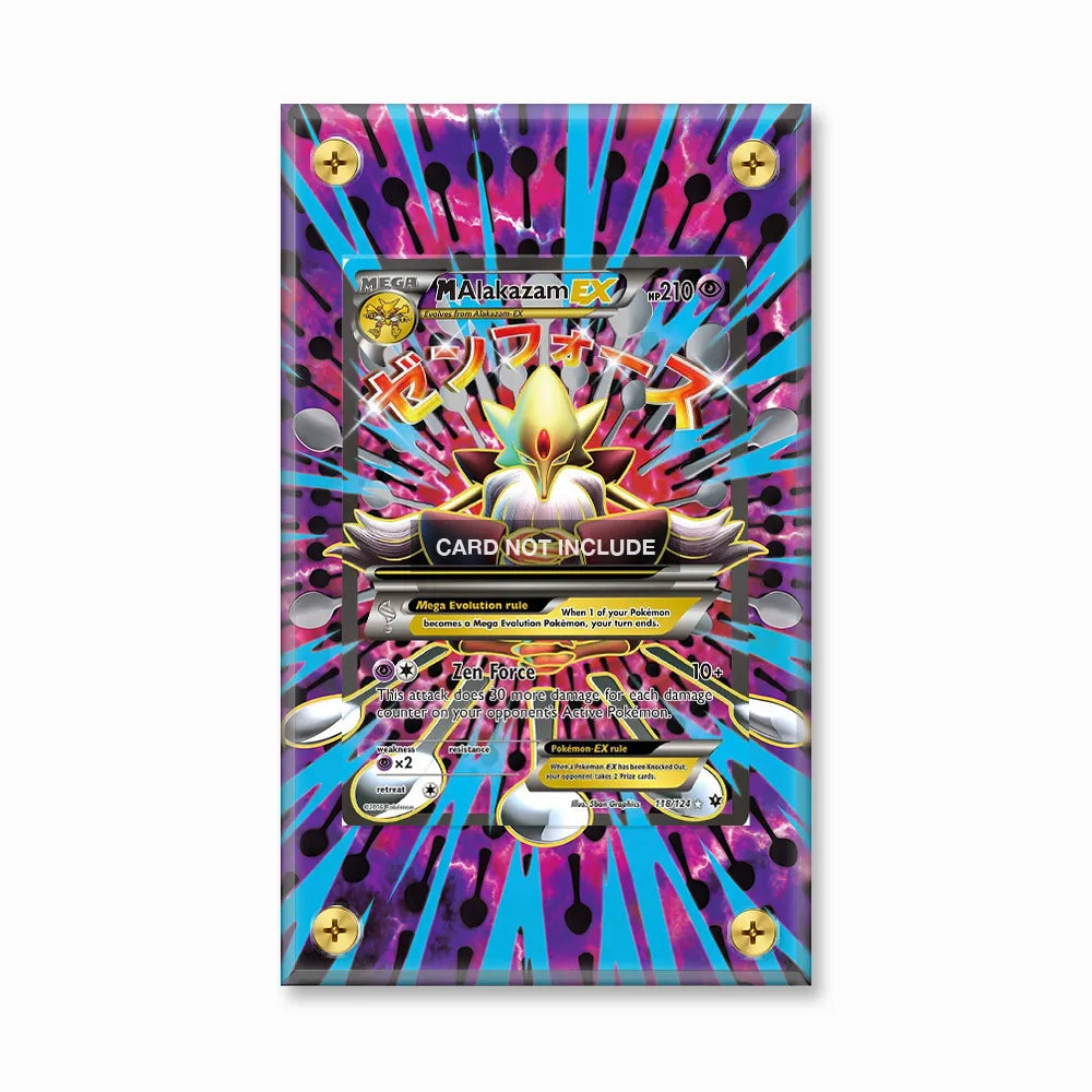 M Alakazam EX 118-124 Fates Collide Extended Art Display Cases - Screws Case - Front View