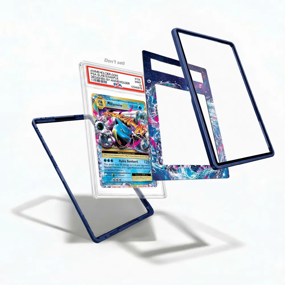 M Blastoise EX 22-108 Ultra Rare XY Evolutions Pokemon Cards Custom Art Display Cases - PSA Slab Case - Detail View
