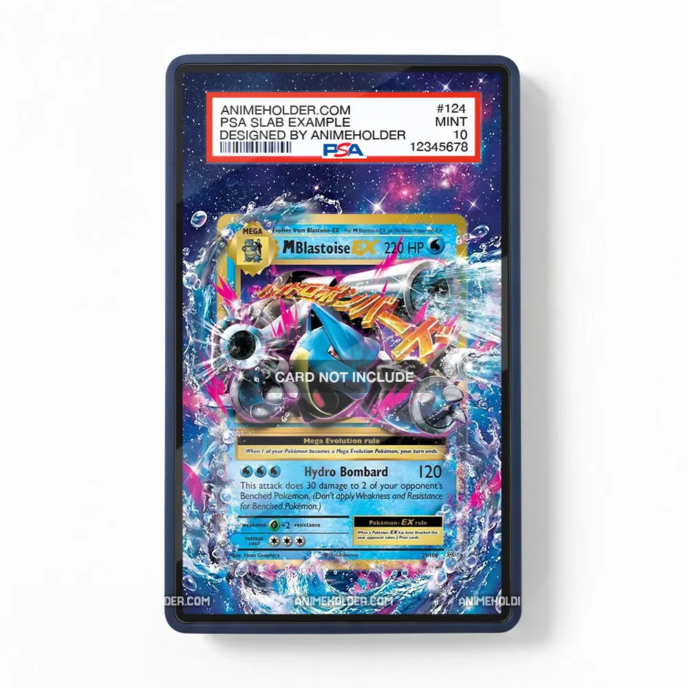 M Blastoise EX 22-108 Ultra Rare XY Evolutions Pokemon Cards Custom Art Display Cases - PSA Slab Case - Front View