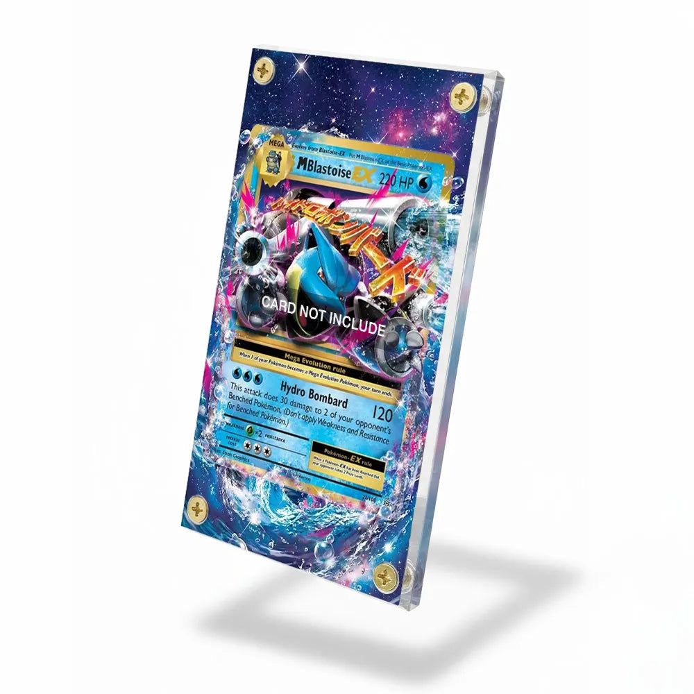 M Blastoise EX 22-108 Ultra Rare XY Evolutions Pokemon Cards Custom Art Display Cases - Screws Case - Side View