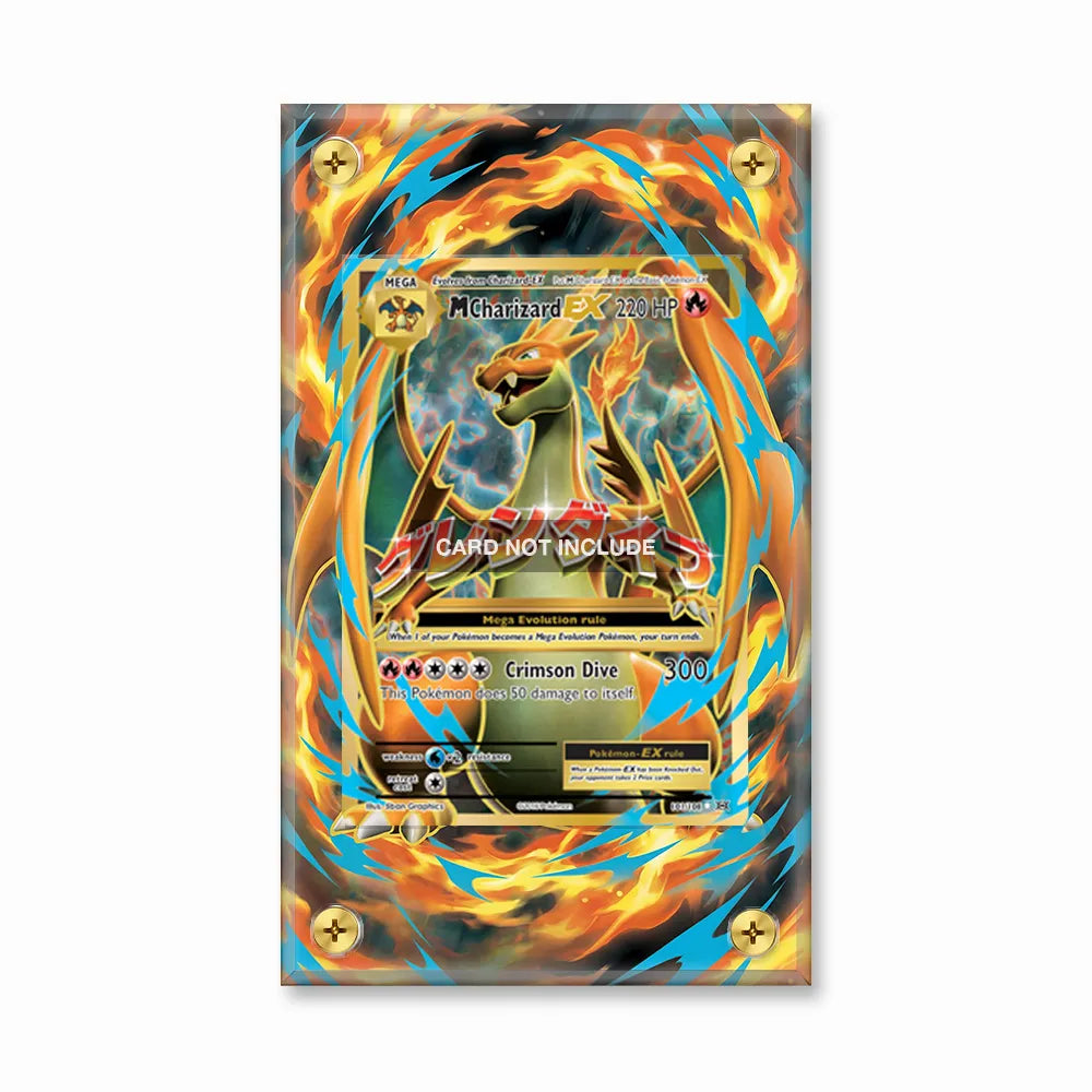 M Charizard-EX 101-108 XY-Evolutions Extended Art Display Cases - Screws Case - Front View
