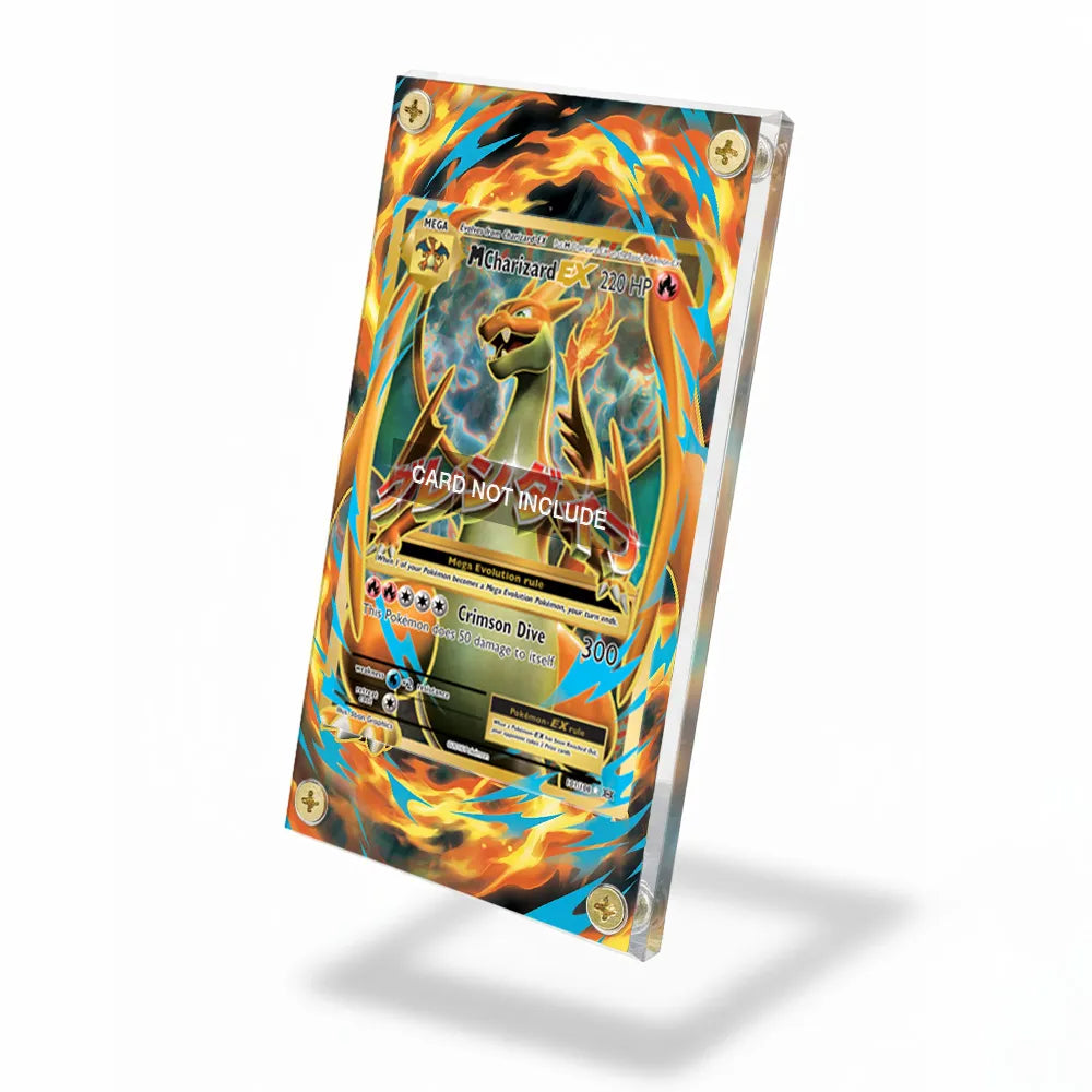 M Charizard-EX 101-108 XY-Evolutions Extended Art Display Cases - Screws Case - Side View