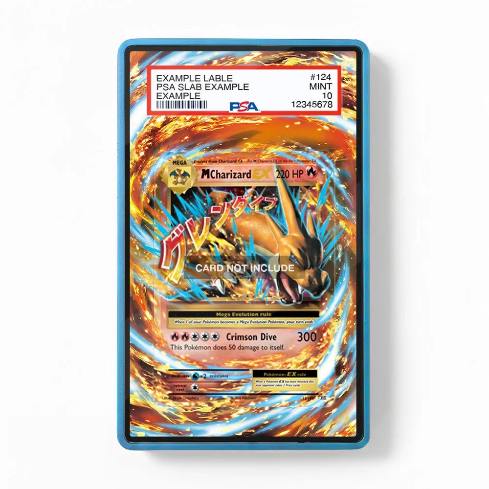 M Charizard EX 12-108 XY-Evolutions Extended Art Display Cases - PSA Slab Case - Front View