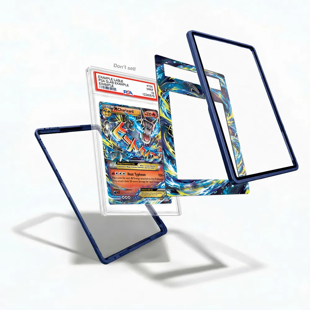 M Charizard EX 12-83 20th Anniversary Generations Extended Art Display Cases - PSA Slab Case - Detail View