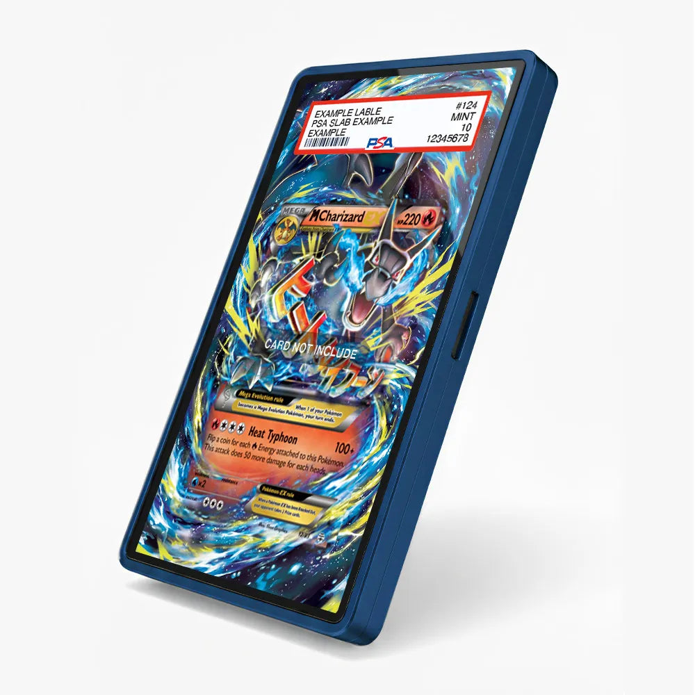 M Charizard EX 12-83 20th Anniversary Generations Extended Art Display Cases - PSA Slab Case - Side View