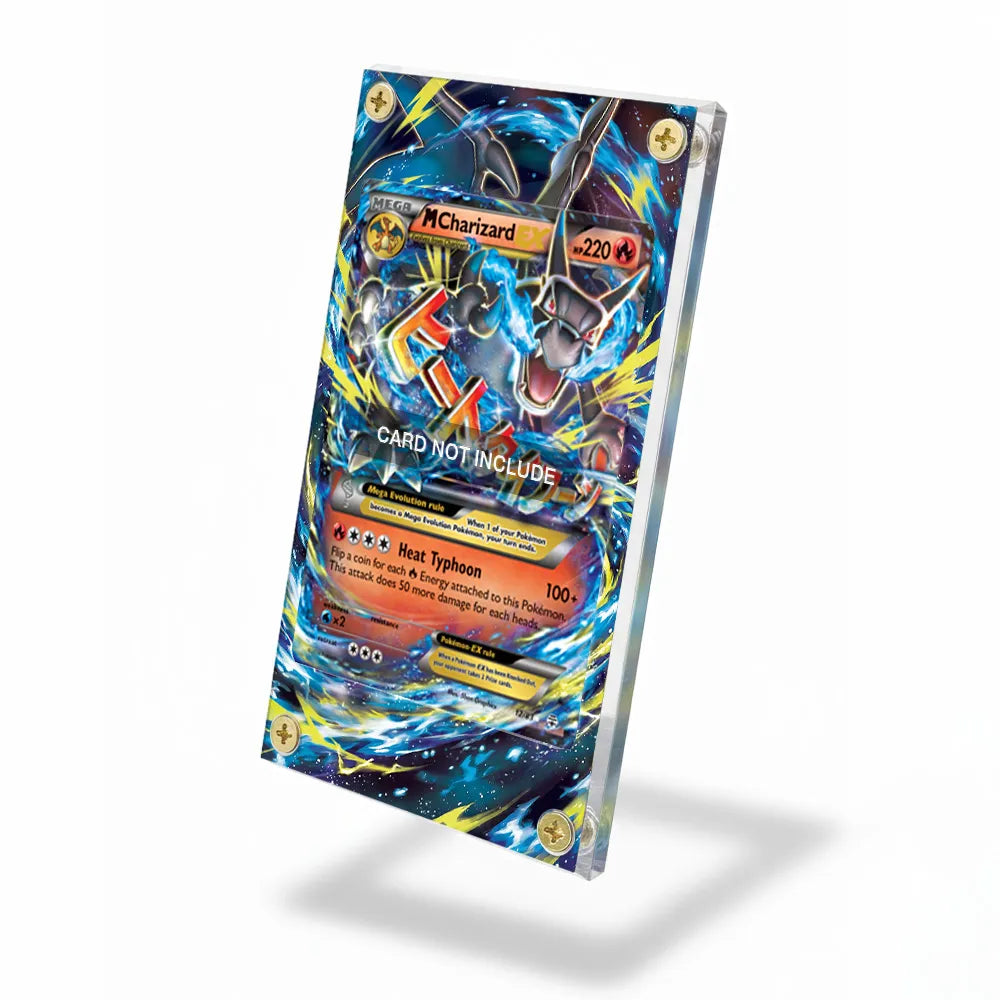 M Charizard EX 12-83 20th Anniversary Generations Extended Art Display Cases - Screws Case - Side View