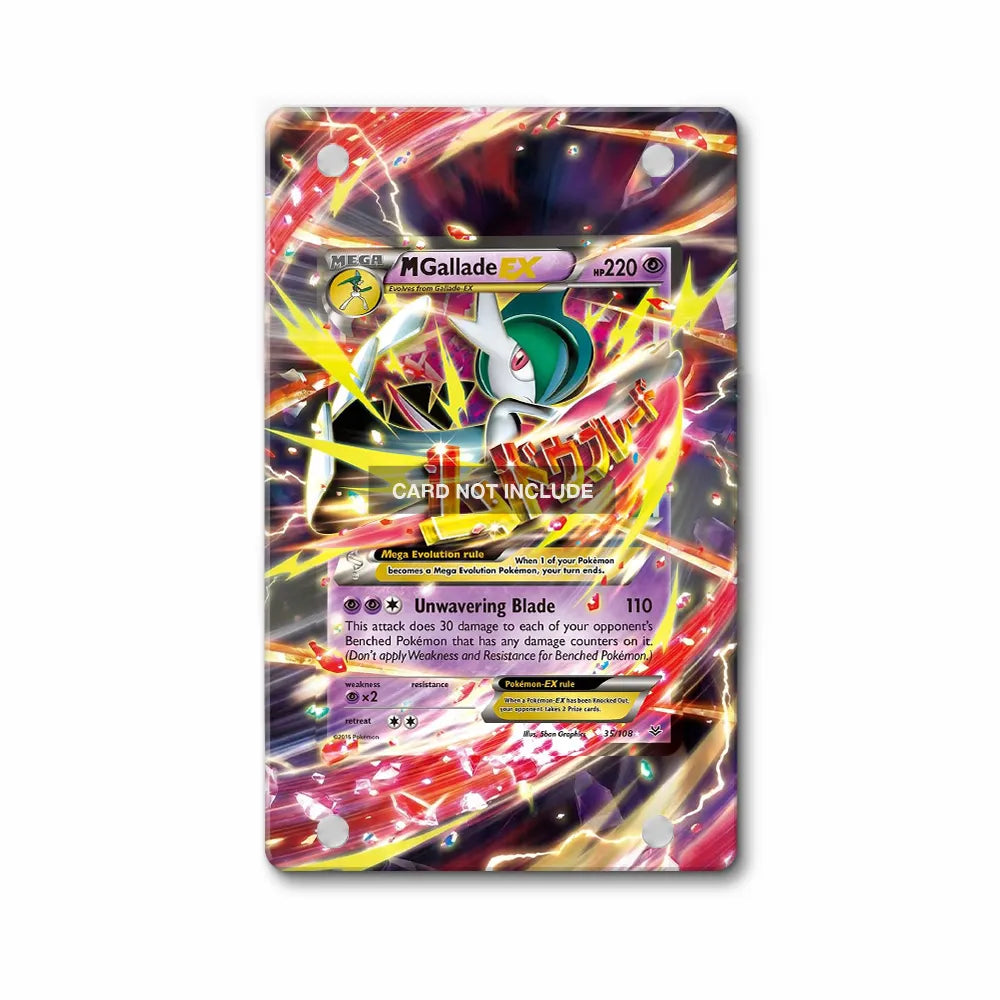 M Gallade EX 35-108 Ultra Rare Roaring Skies Pokemon Cards Custom Art Display Cases - Magnetic Case - Front View