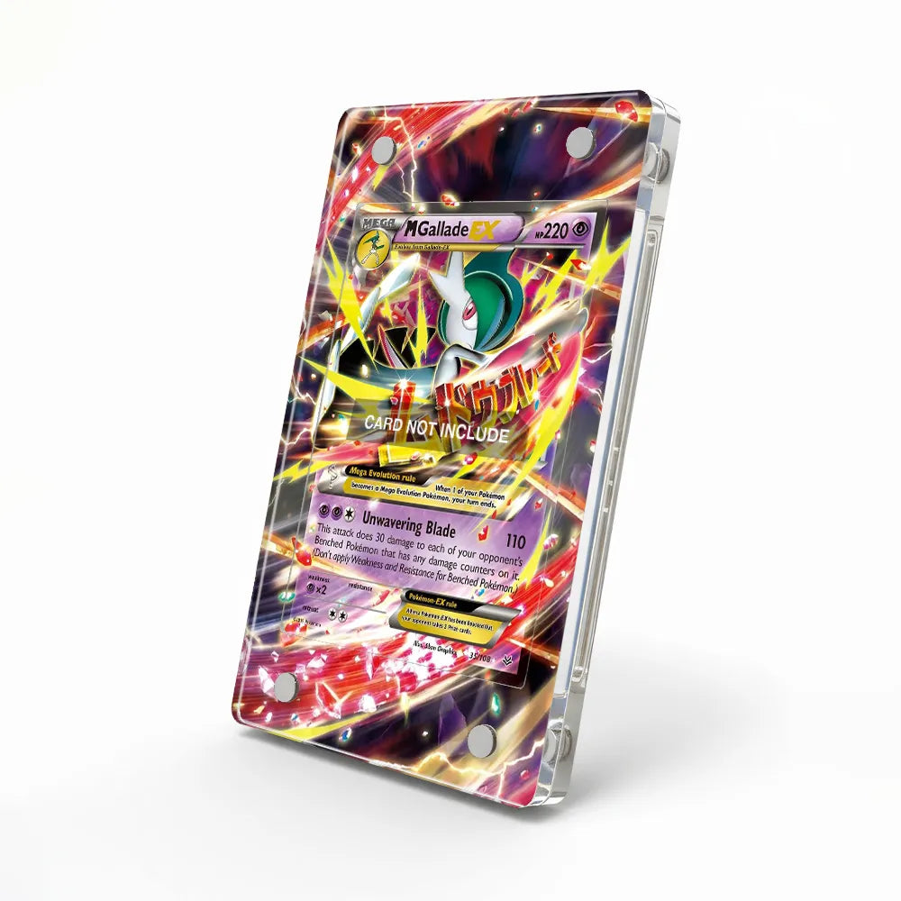 M Gallade EX 35-108 Ultra Rare Roaring Skies Pokemon Cards Custom Art Display Cases - Magnetic Case - Side View
