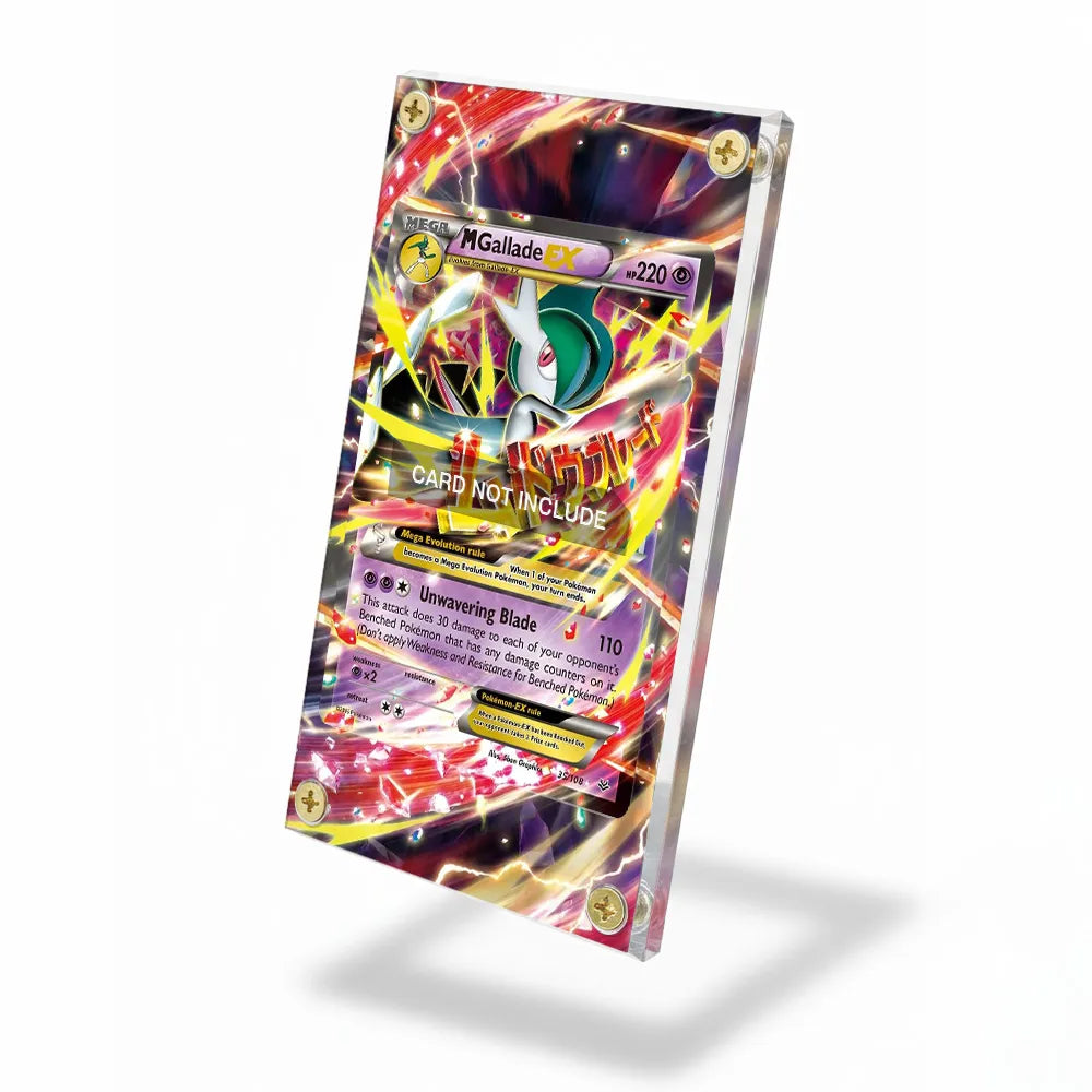M Gallade EX 35-108 Ultra Rare Roaring Skies Pokemon Cards Custom Art Display Cases - Screws Case - Side View