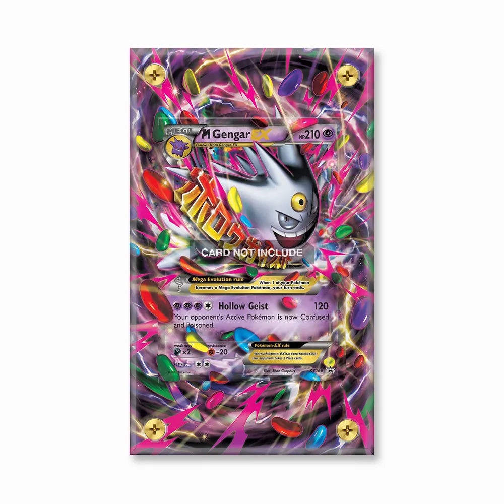 M Gengar EX XY166 XY Black Star Promo Extended Art Display Cases - Screws Case - Front View