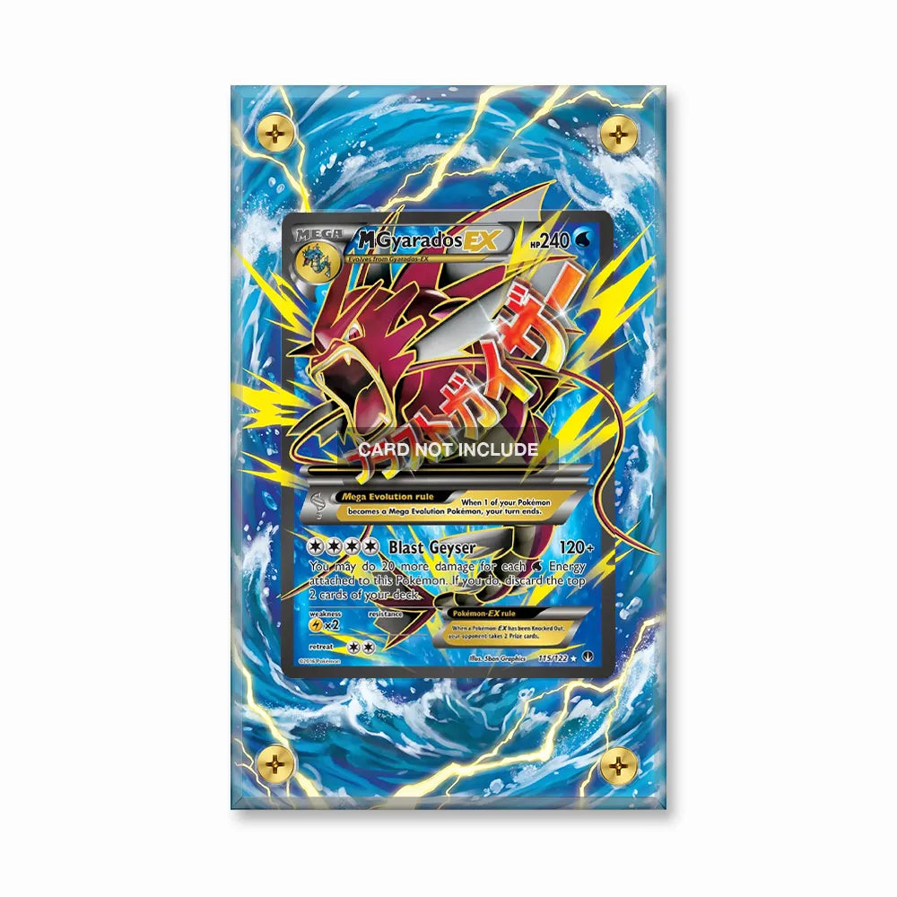 M Gyarados EX 115-122 BREAKpoint Pokemon Cards Extended Art Display Cases - Screws Case - Front View