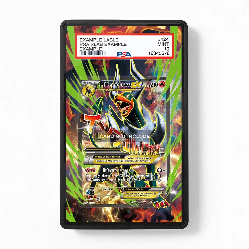 M Houndoom EX 154-162 BREAKthrough Extended Art Display Cases - PSA Slab Case - Front View