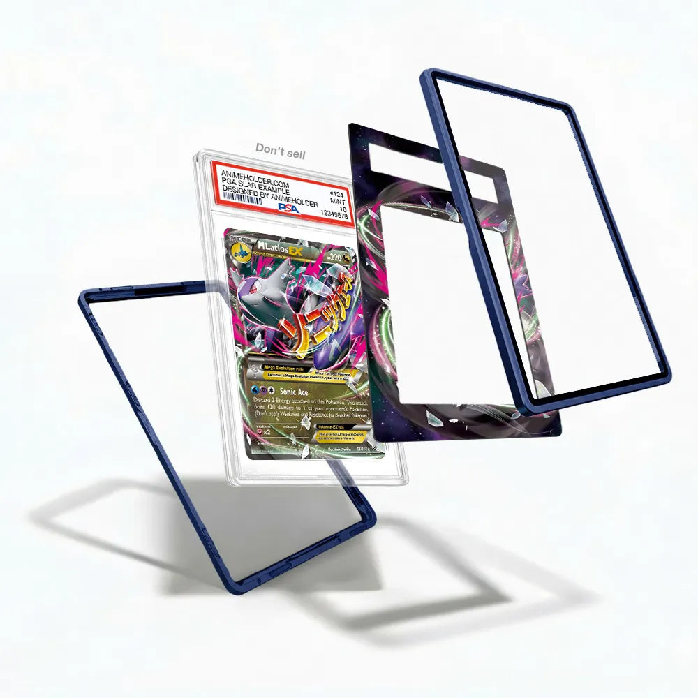 M Latios EX 59-108 Ultra Rare Roaring Skies Extended Art Display Cases - PSA Slab Case - Detail View