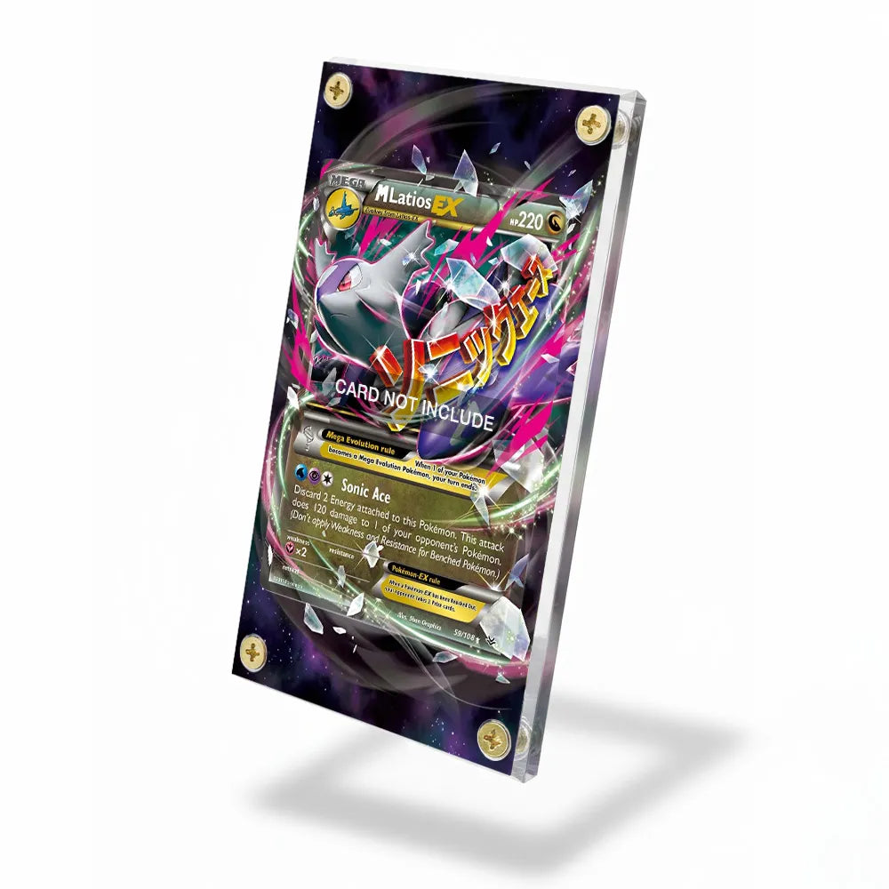 M Latios EX 59-108 Ultra Rare Roaring Skies Extended Art Display Cases - Screws Case - Side View