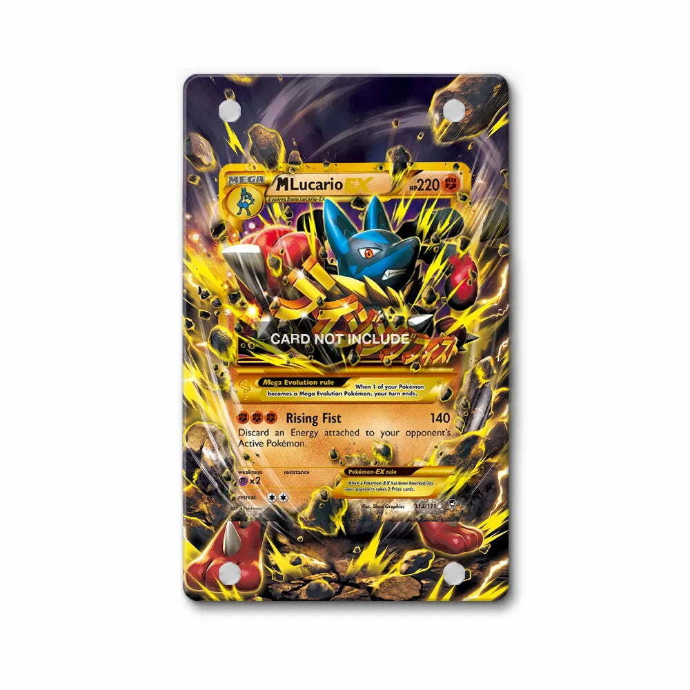 M Lucario EX 113-111 Furious Fists Pokemon Cards Extended Art Display Cases - Magnetic Case - Front View