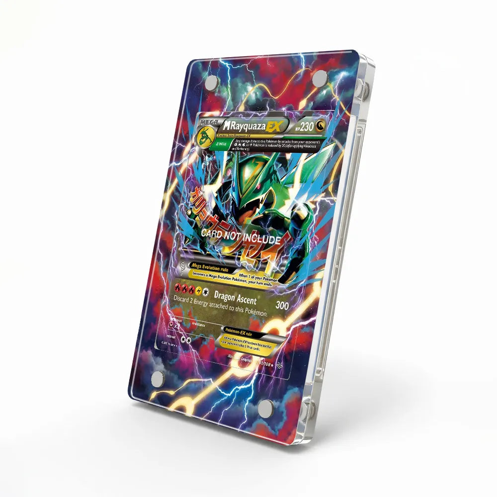 M Rayquaza EX 61-108 Ultra Rare Roaring Skies Extended Art Display Cases - Magnetic Case - Side View