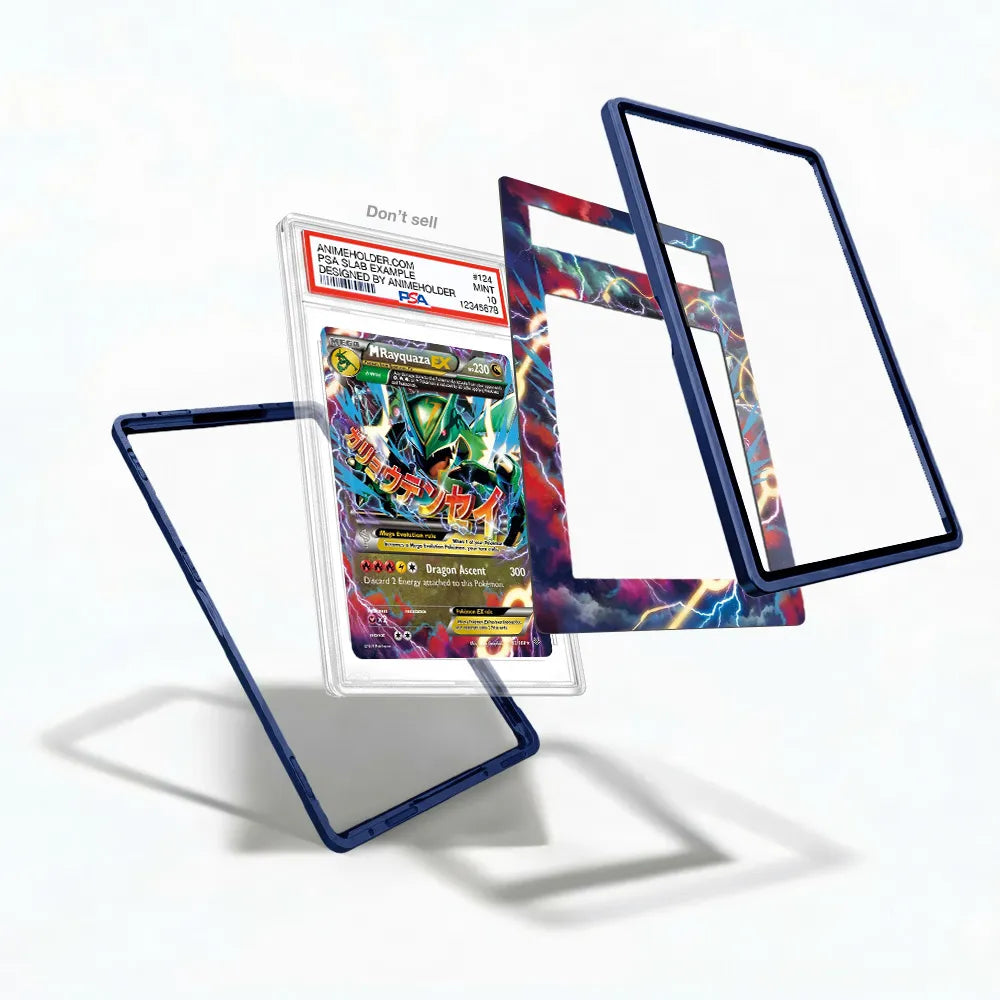 M Rayquaza EX 61-108 Ultra Rare Roaring Skies Extended Art Display Cases - PSA Slab Case - Detail View