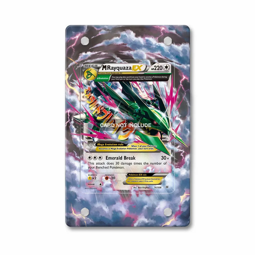 M Rayquaza EX 76-108 Celebrations Classic Collection Extended Art Display Cases - PSA Slab Case - Front View