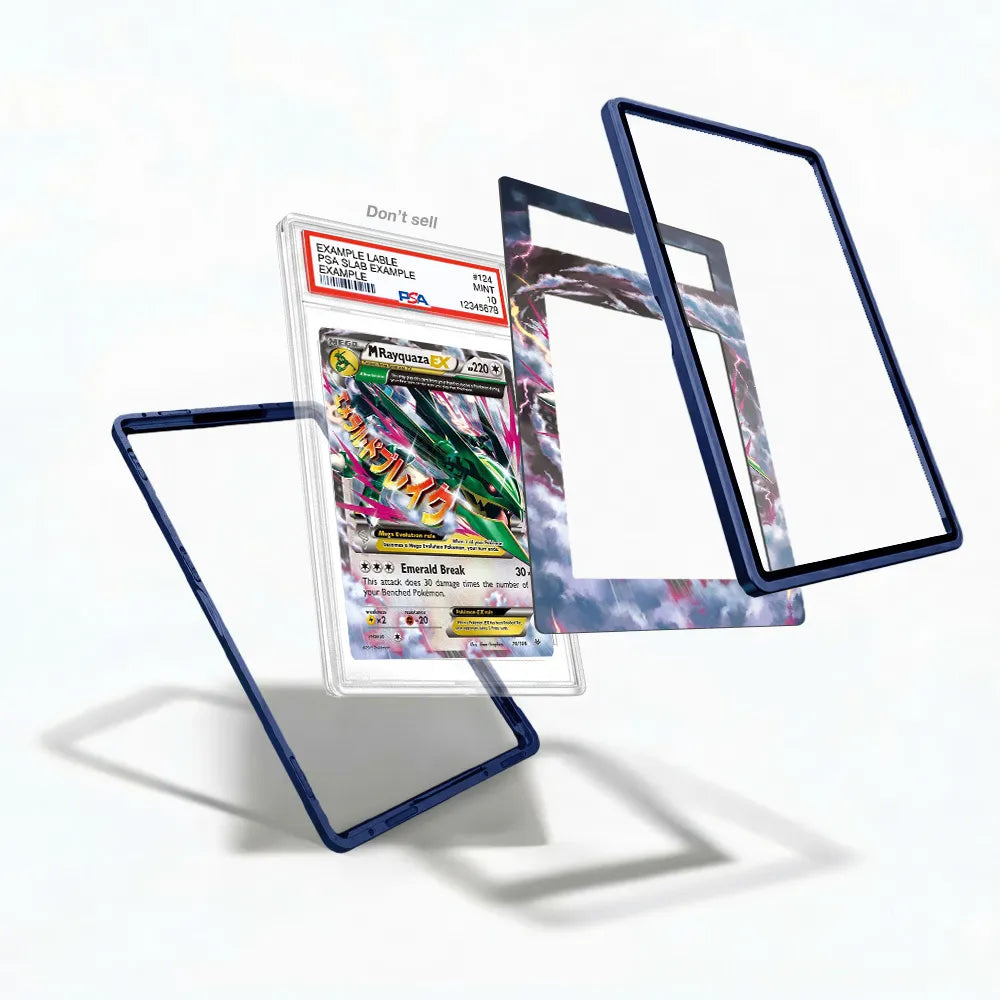 M Rayquaza EX 76-108 Celebrations Classic Collection Extended Art Display Cases - PSA Slab Case - Detail View