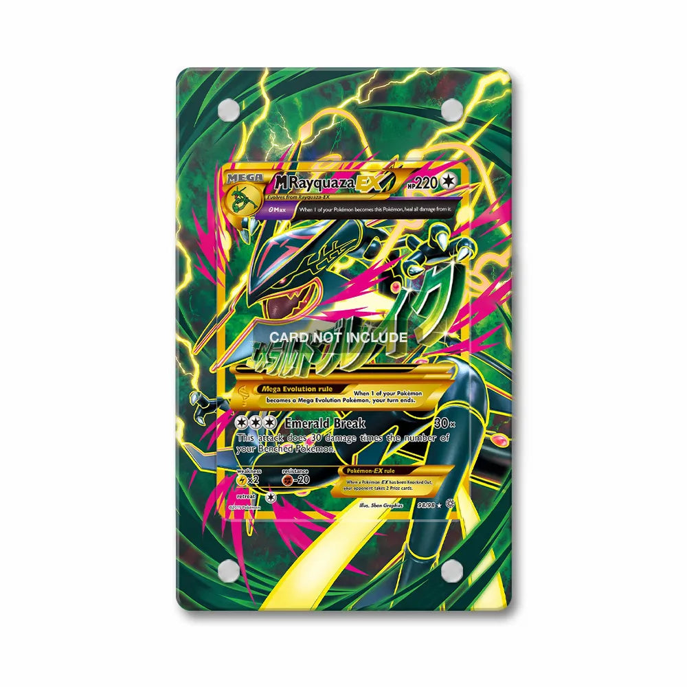 M Rayquaza EX 98-98 Roaring Skies Extended Art Display Cases - PSA Slab Case - Front View