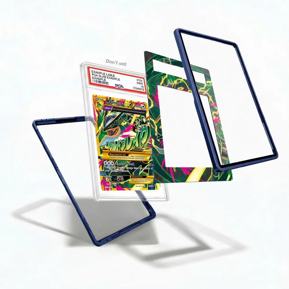 M Rayquaza EX 98-98 Roaring Skies Extended Art Display Cases - PSA Slab Case - Detail View