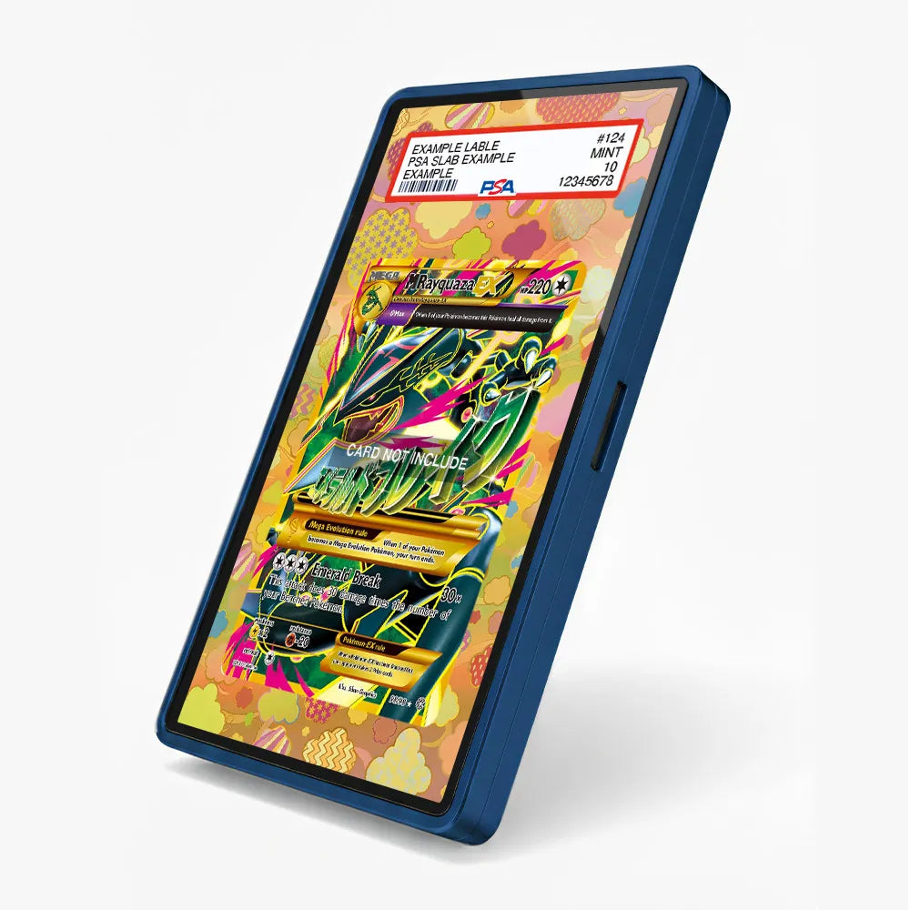 M Rayquaza EX 98-98 Roaring Skies Extended Art Display Cases - PSA Slab Case - Side View