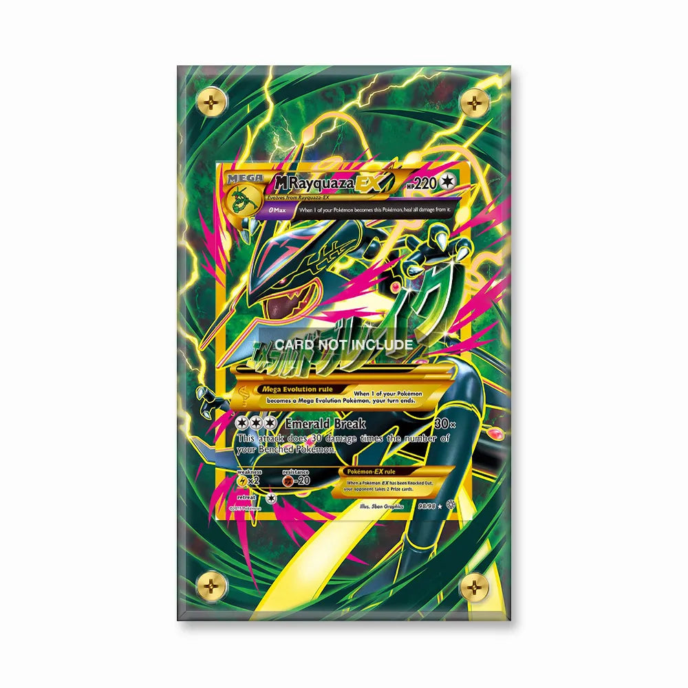 M Rayquaza EX 98-98 Roaring Skies Extended Art Display Cases - Screws Case - Front View
