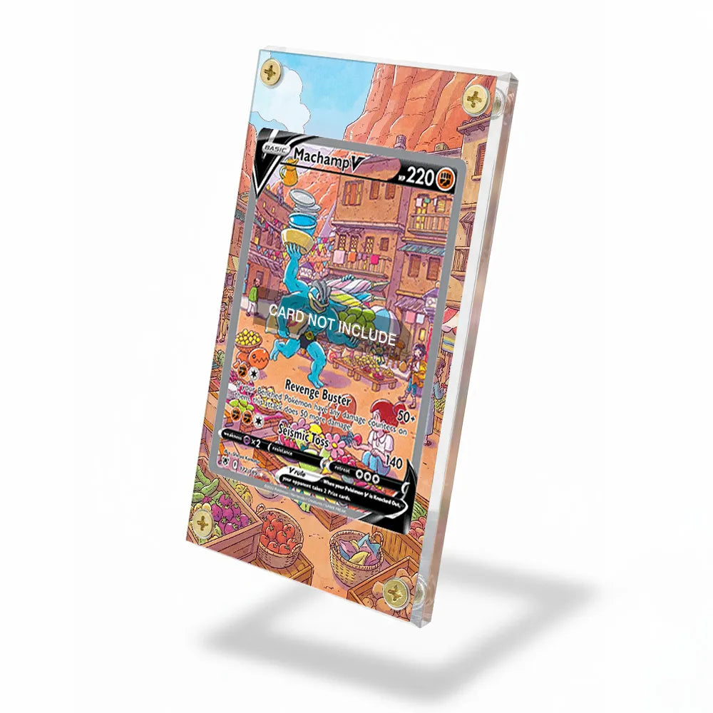 Machamp V 172-189 SIR SAR Astral Radiance Alternate Art Extended Art Display Cases - Screws Case - Side View
