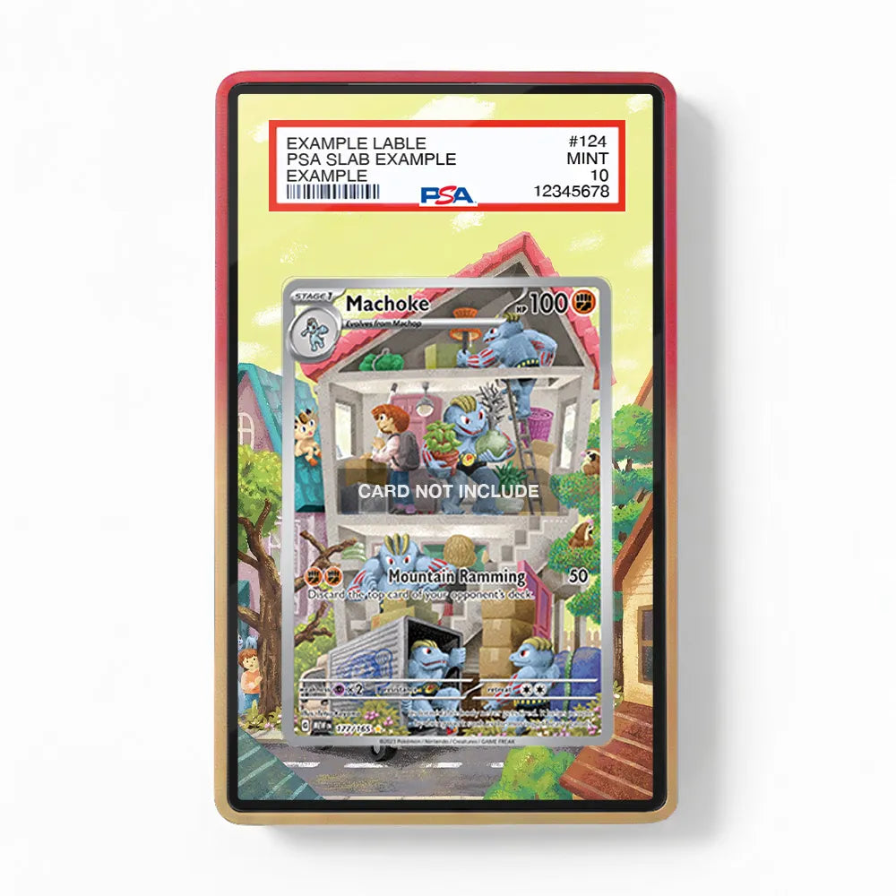 Machoke 177-165 IR AR Pokemon 151 Extended Art Display Cases - PSA Slab Case - Front View