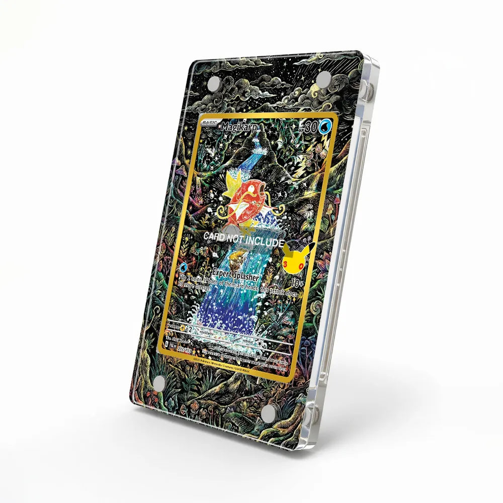 Magikarp 203-193 30th Anniversary Pokemon Cards Custom Art Display Cases - Magnetic Case - Side View