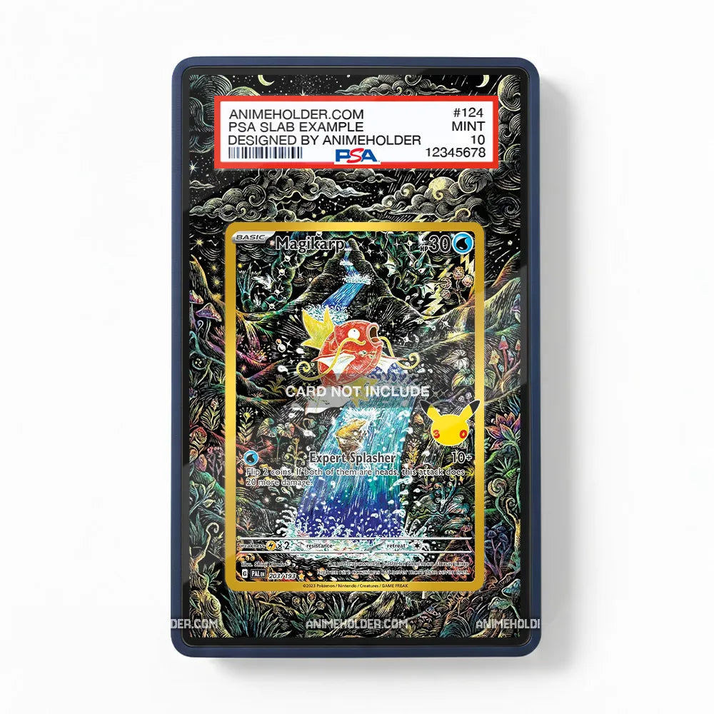 Magikarp 203-193 30th Anniversary Pokemon Cards Custom Art Display Cases - PSA Slab Case - Front View