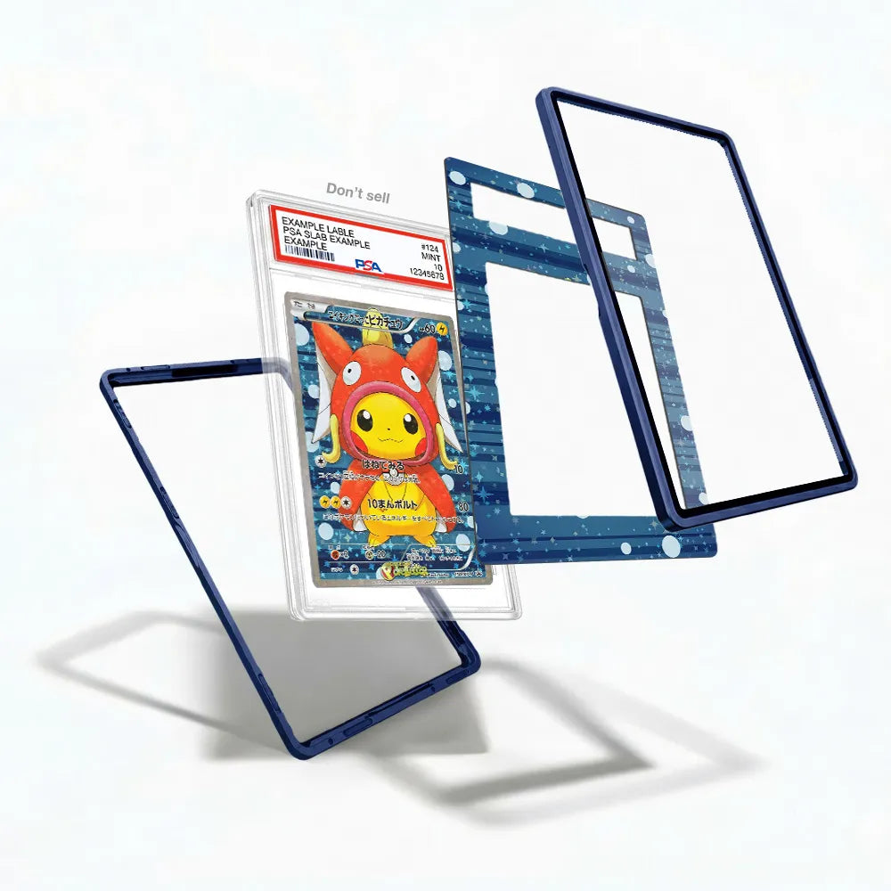 Magikarp Pikachu Poncho 150 XY-P Promo JP Extended Art Display Cases - PSA Slab Case - Detail View
