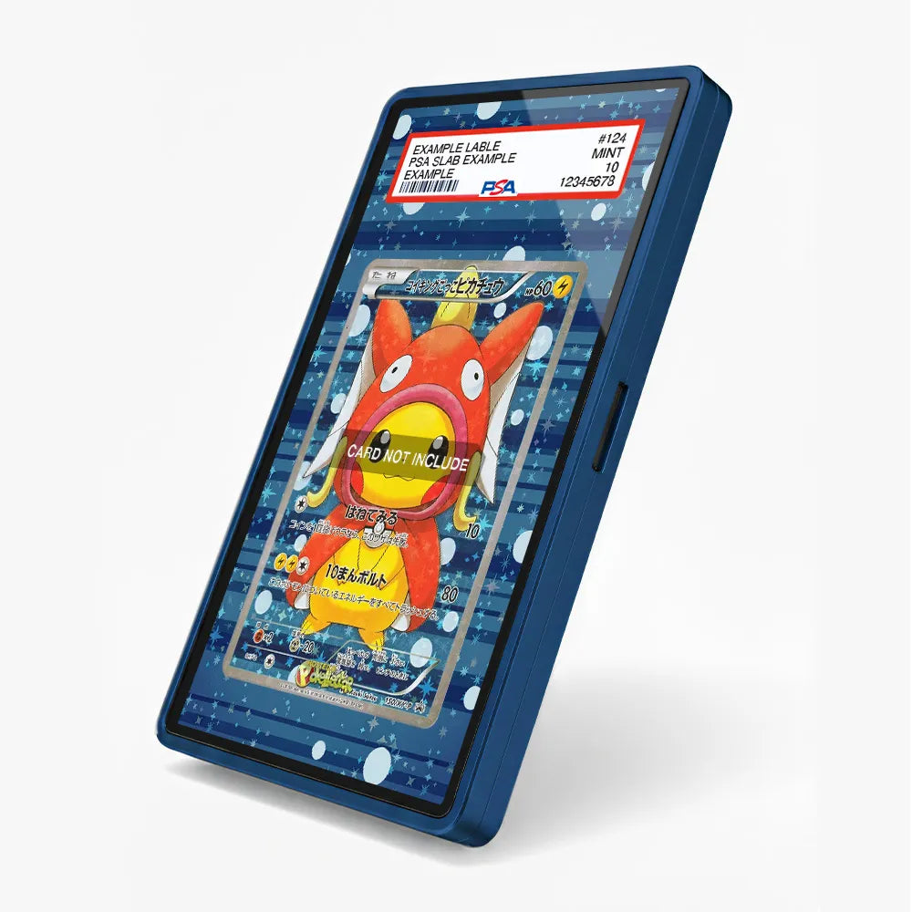 Magikarp Pikachu Poncho 150 XY-P Promo JP Extended Art Display Cases - PSA Slab Case - Side View