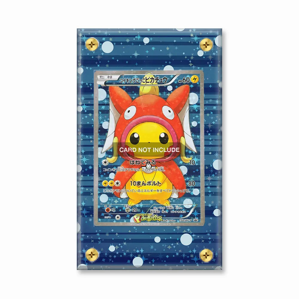 Magikarp Pikachu Poncho 150 XY-P Promo JP Extended Art Display Cases - Screws Case - Front View
