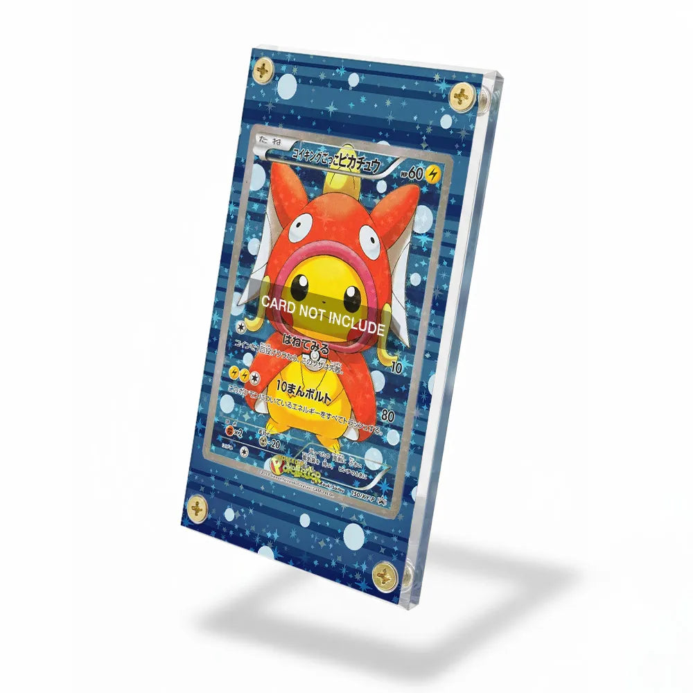 Magikarp Pikachu Poncho 150 XY-P Promo JP Extended Art Display Cases - Screws Case - Side View