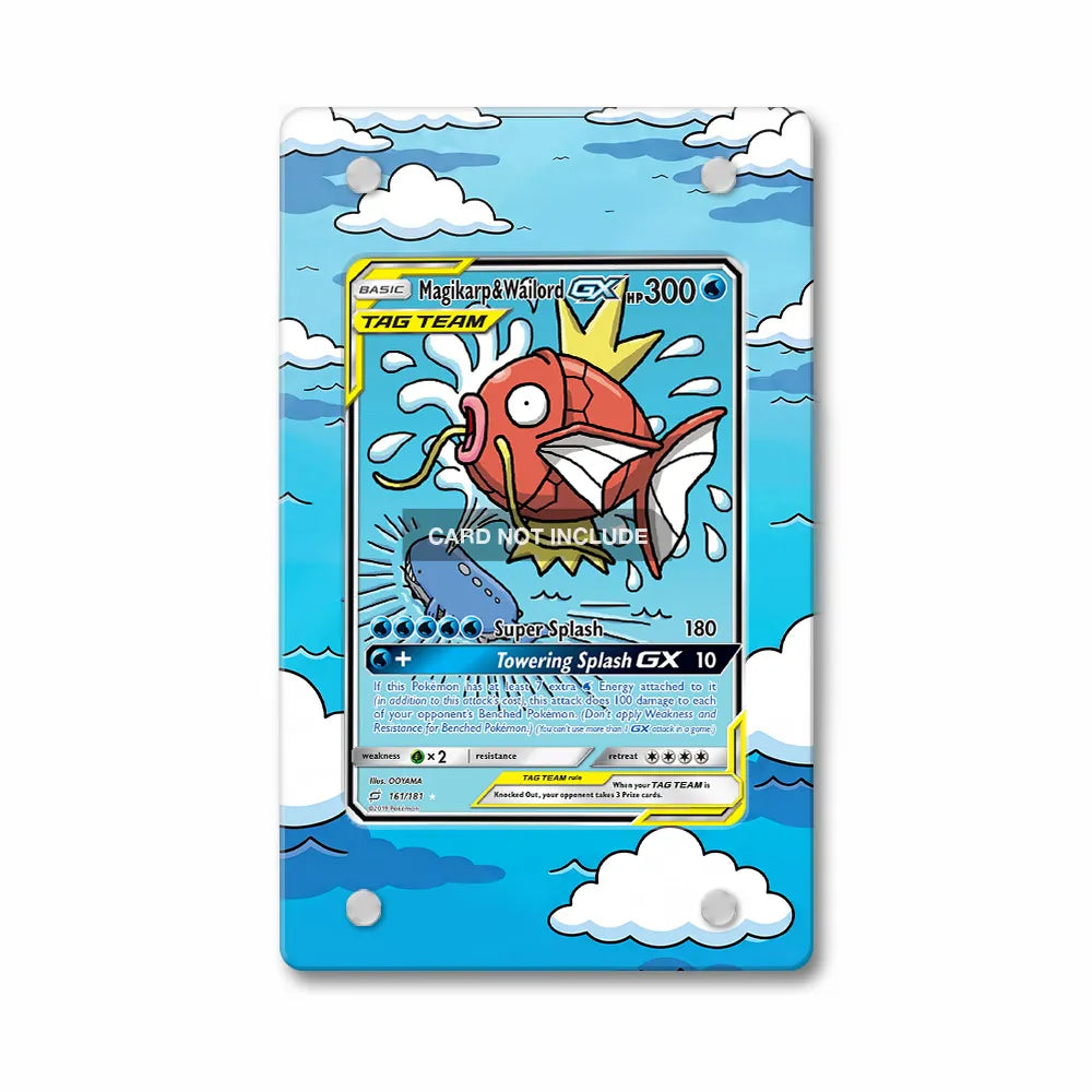Magikarp & Wailord GX 161-181 Tag Team GX Team Up Extended Art Display Cases - Magnetic Case - Front View