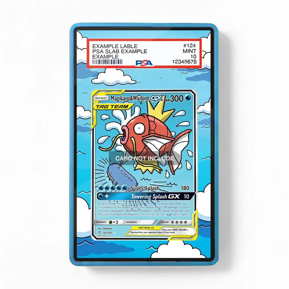 Magikarp & Wailord GX 161-181 Tag Team GX Team Up Extended Art Display Cases - PSA Slab Case - Front View