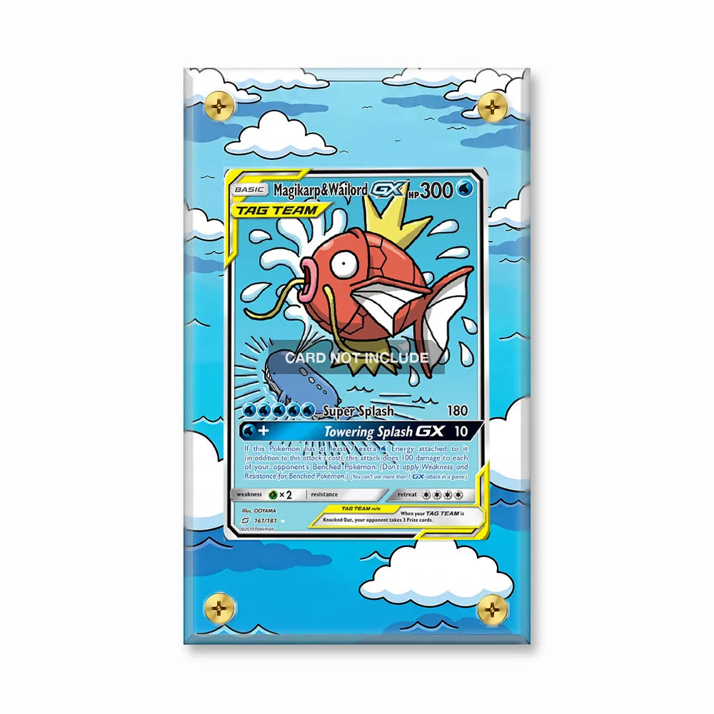 Magikarp & Wailord GX 161-181 Tag Team GX Team Up Extended Art Display Cases - Screws Case - Front View