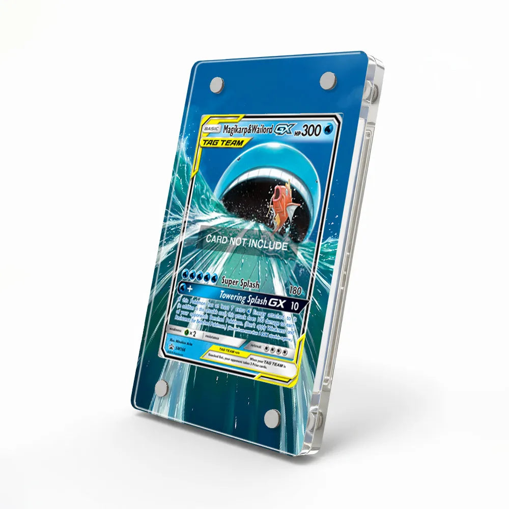 Magikarp Wailord GX SM166 Promo Extended Art Display Cases - Magnetic Case - Side View