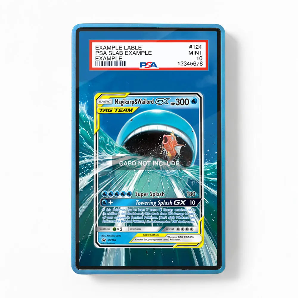 Magikarp & Wailord GX SM166 Promo Extended Art Display Cases - PSA Slab Case - Front View