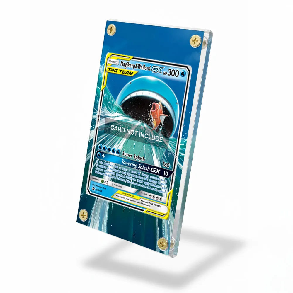 Magikarp & Wailord GX SM166 Promo Extended Art Display Cases - Screws Case - Side View