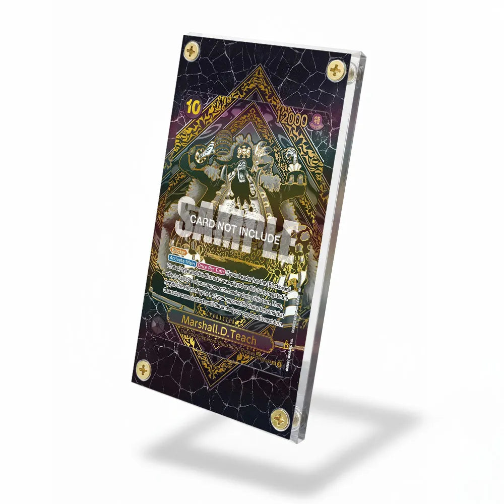 Marshall.D.Teach OP09-093 SR Gold One Piece Cards Custom Art Display Cases - Screws Case - Side View