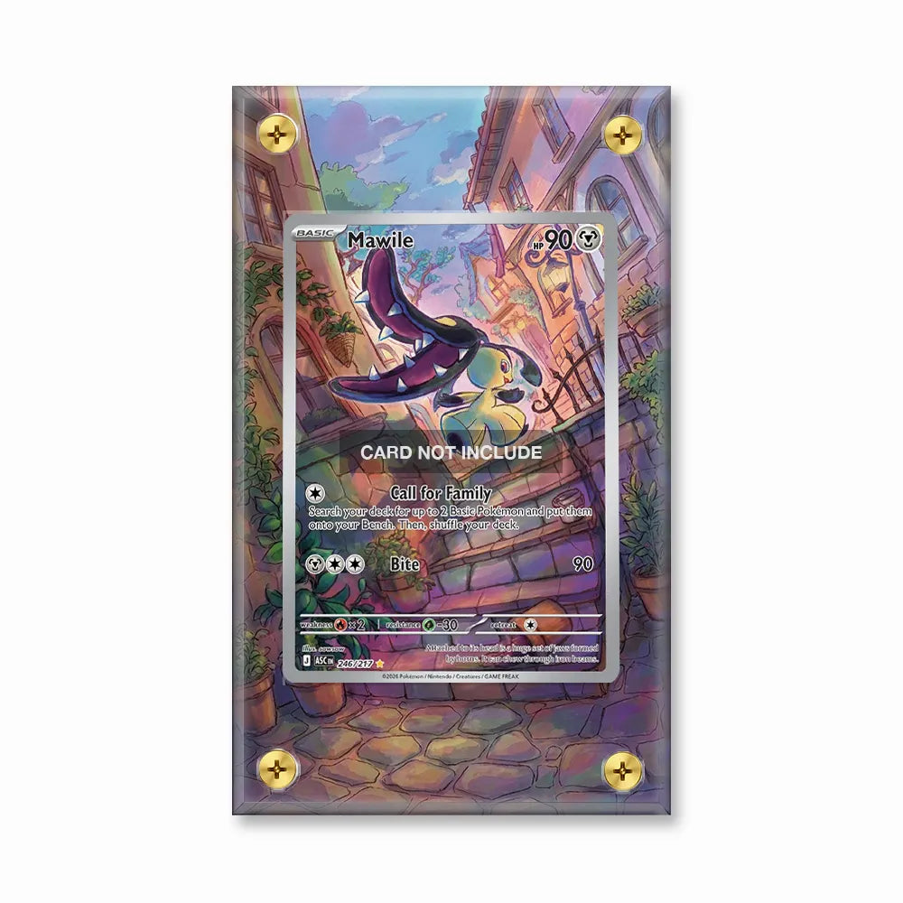 Mawile 246-217 Ancient Roar Pokemon Cards Extended Art Display Cases - Screws Case - Front View