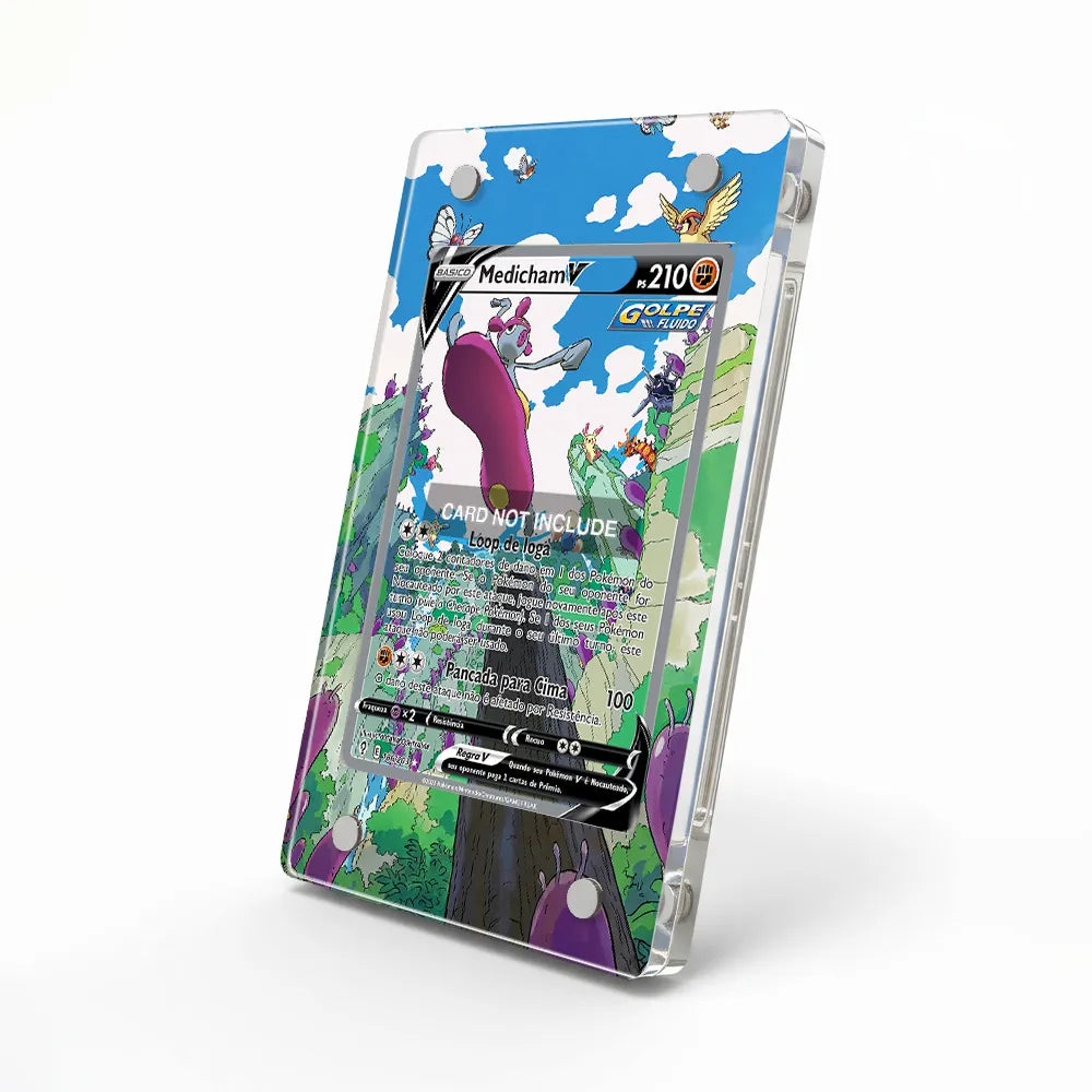 Medicham V SIR SAR Evolving Skies Alternate Art Extended Art Display Cases - Magnetic Case - Side View