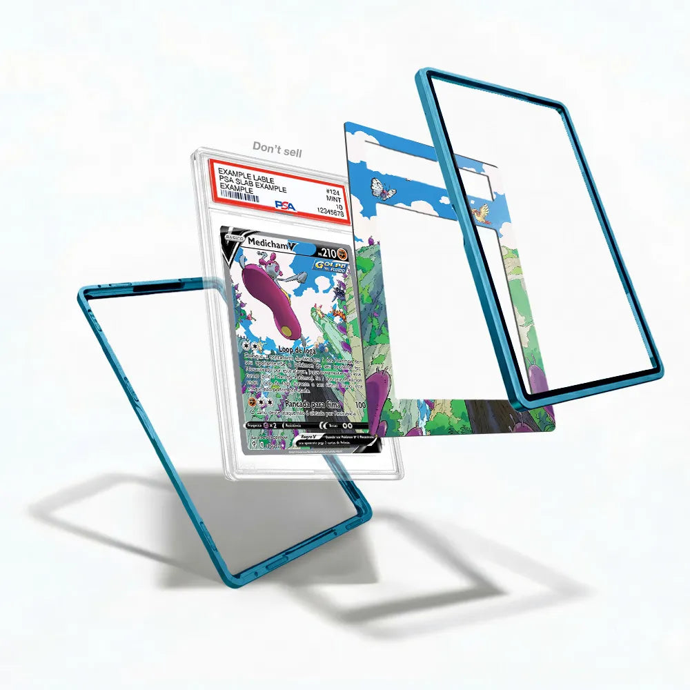 Medicham V SIR SAR Evolving Skies Alternate Art Extended Art Display Cases - PSA Slab Case - Detail View
