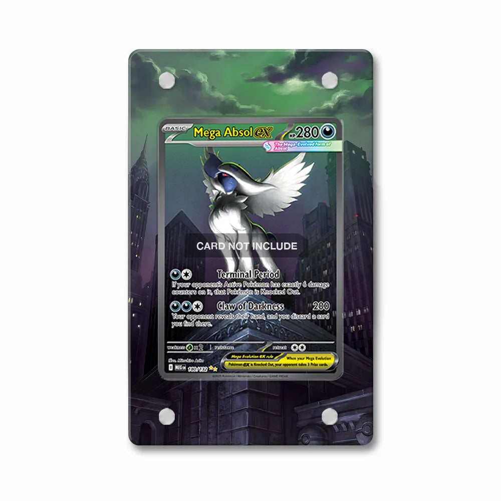 Mega Absol ex 180-132 SIR SAR Mega Pokemon Base Set Extended Art Display Cases - Magnetic Case - Front View
