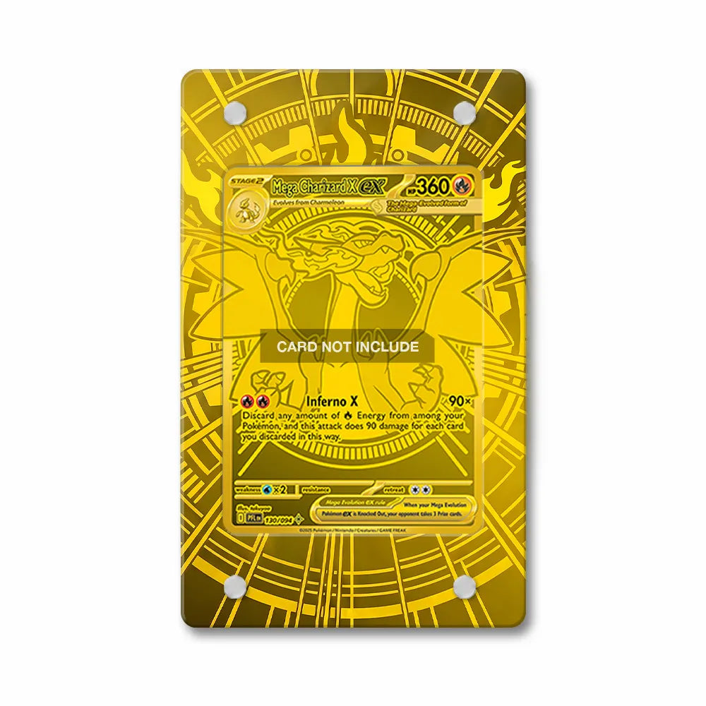 Mega Charizard X ex 130-094 Hyper Rare Phantasma Flames Extended Art Display Cases - PSA Graded Guard Case - Front View